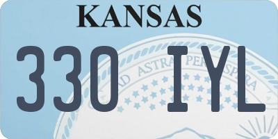 KS license plate 330IYL