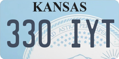 KS license plate 330IYT