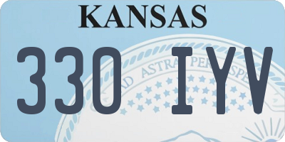 KS license plate 330IYV