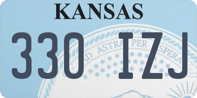 KS license plate 330IZJ