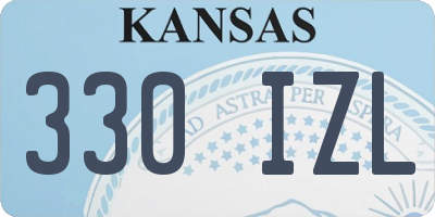 KS license plate 330IZL