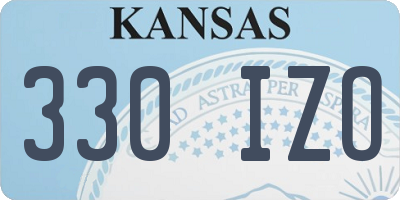 KS license plate 330IZO
