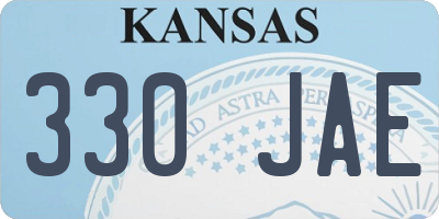 KS license plate 330JAE