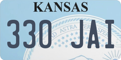 KS license plate 330JAI