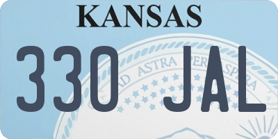 KS license plate 330JAL