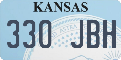 KS license plate 330JBH