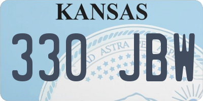 KS license plate 330JBW