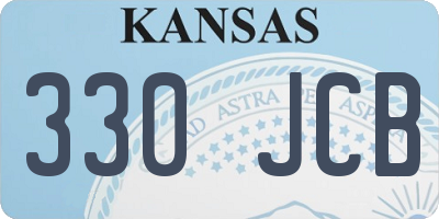 KS license plate 330JCB