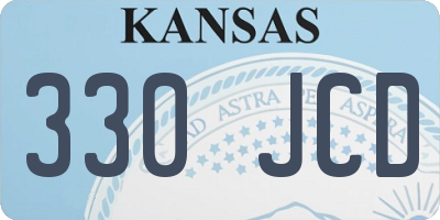 KS license plate 330JCD