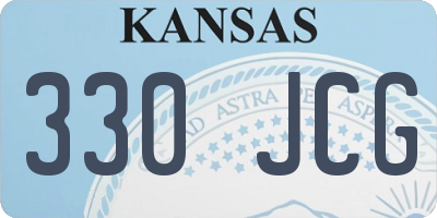 KS license plate 330JCG