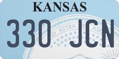 KS license plate 330JCN
