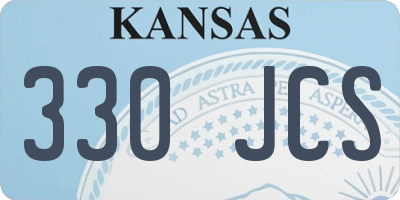 KS license plate 330JCS