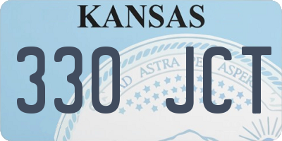 KS license plate 330JCT