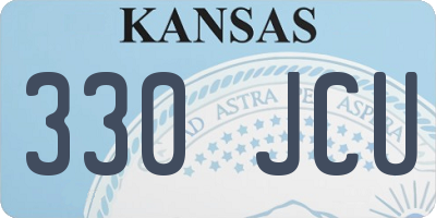 KS license plate 330JCU