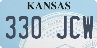 KS license plate 330JCW