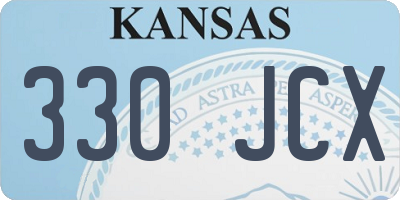 KS license plate 330JCX