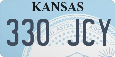 KS license plate 330JCY