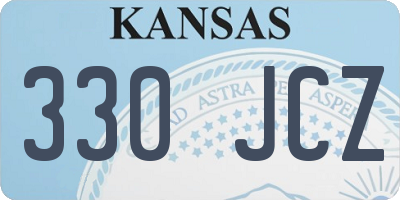 KS license plate 330JCZ