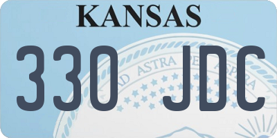 KS license plate 330JDC