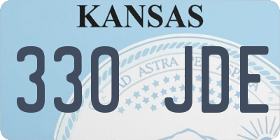 KS license plate 330JDE