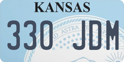 KS license plate 330JDM