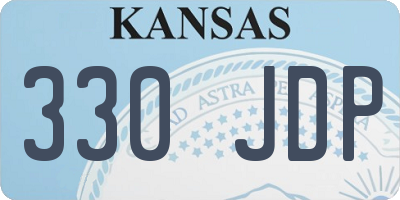 KS license plate 330JDP