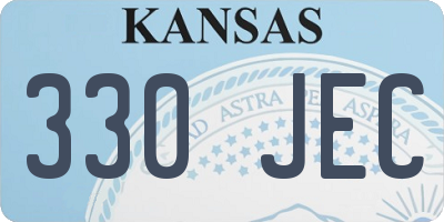 KS license plate 330JEC