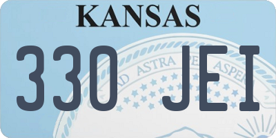 KS license plate 330JEI