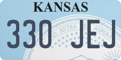 KS license plate 330JEJ