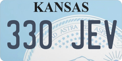 KS license plate 330JEV
