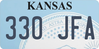 KS license plate 330JFA