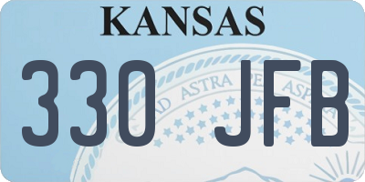 KS license plate 330JFB