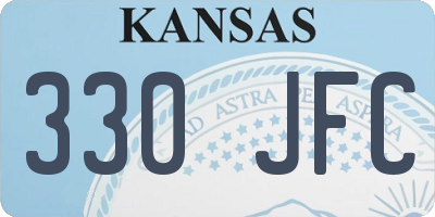 KS license plate 330JFC