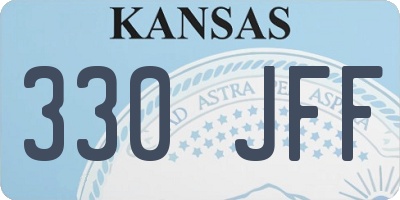 KS license plate 330JFF