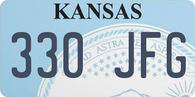 KS license plate 330JFG