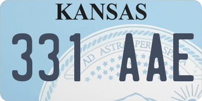 KS license plate 331AAE