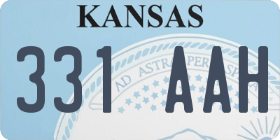 KS license plate 331AAH