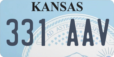 KS license plate 331AAV