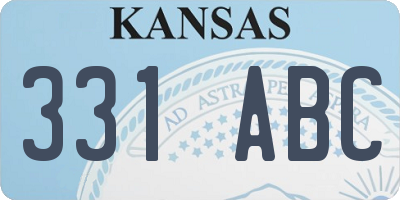 KS license plate 331ABC