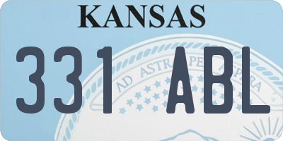 KS license plate 331ABL