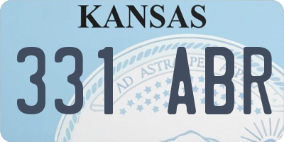 KS license plate 331ABR