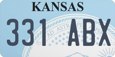 KS license plate 331ABX