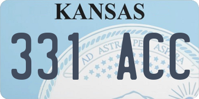 KS license plate 331ACC