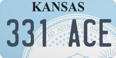 KS license plate 331ACE