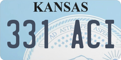 KS license plate 331ACI