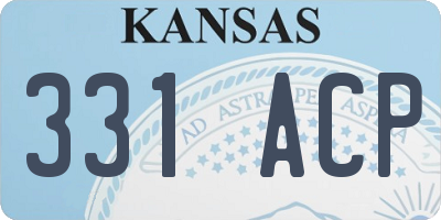KS license plate 331ACP