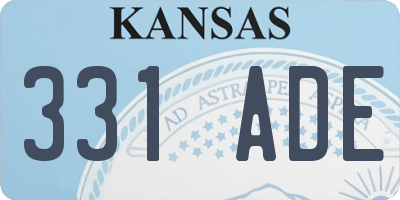KS license plate 331ADE