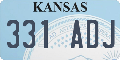 KS license plate 331ADJ