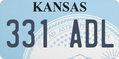 KS license plate 331ADL