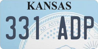 KS license plate 331ADP